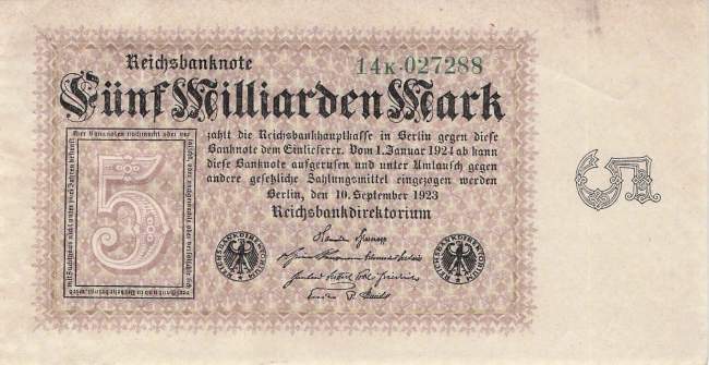 5 Milliarden Mark ro.112c K